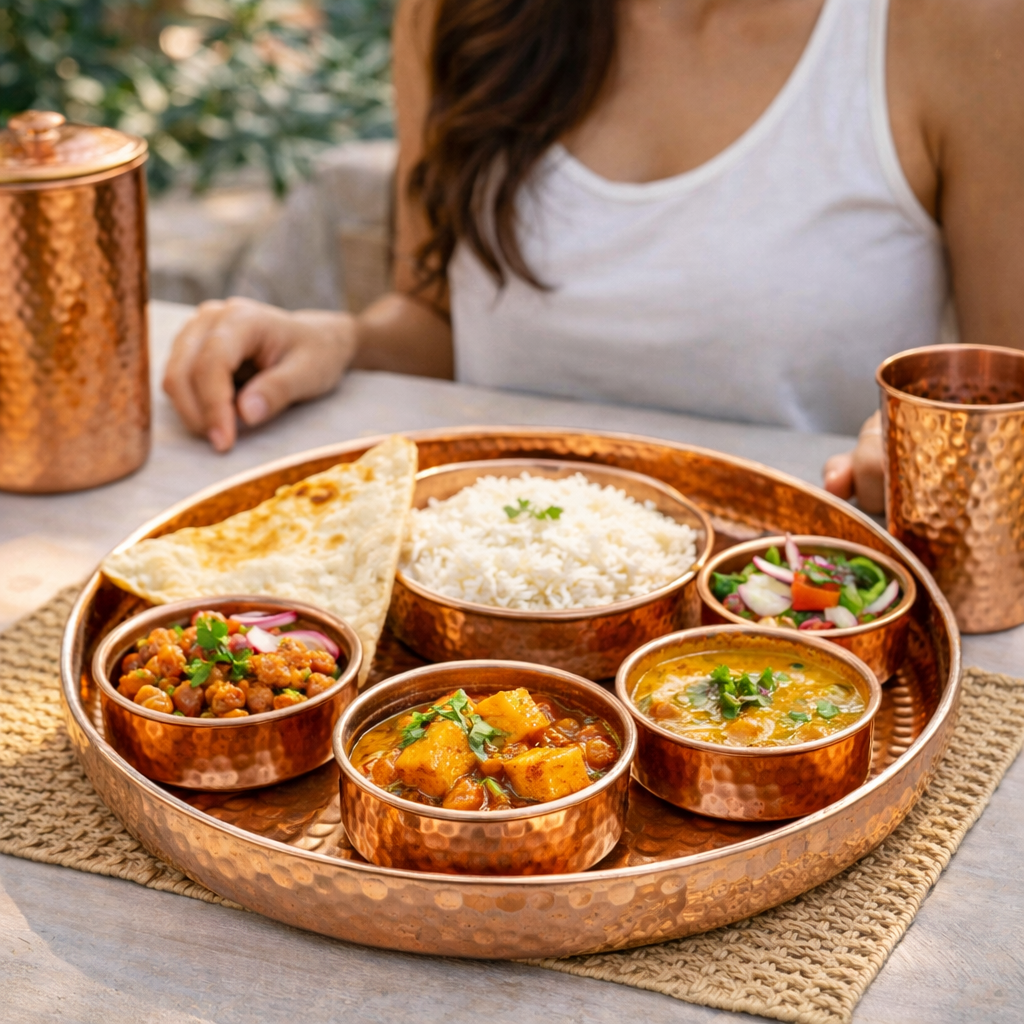 copper thali sets